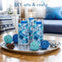 DomeStar 150PCS Premium Blue Fake Ice, Acrylic Ice Rocks Plastic Stones Crushed Ice Cubes for Vase Fillers Nautical