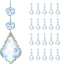 20pcs Clear Maple Leaf Crystal Chandelier Prism Pendant Parts, 50mm Suncatchers Hanging