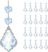 20pcs Clear Maple Leaf Crystal Chandelier Prism Pendant Parts, 50mm Suncatchers Hanging