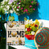Welcome to Our Home Bumble Bee Decorative Garden Flag, Spring Summer Daisy Buffalo Plaid Outdoor Decor 12×18