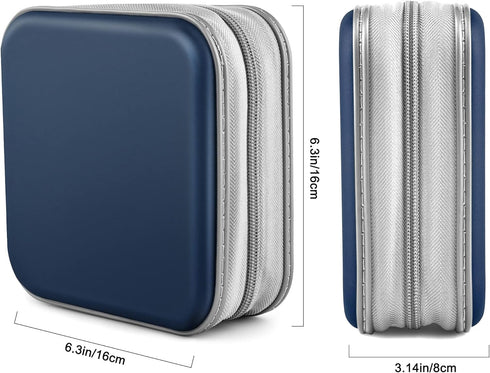 CD Case Wallet Holder, Heavy Duty 40 Discs Storage Booklet Album (Dark Blue)