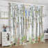 42x45in Kids Watercolor Woodland Animal Window Curtains, Bear Deer Squirrel Hedgehog Fox Birds Green Forest Blackout