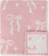 Cozy 30x40 Inch Pink Bow Baby Girl Blanket Knitted Bow Baby Blanket for Girls, Nursery Dcor, & Newborn Gifts