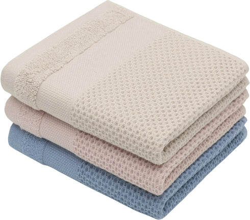 Mia'sDream Cotton Hand Face Head Towel Waffle Weave Kitchen Tea Towel Dish