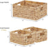 Vagusicc Set of 3 Wicker Baskets, Hand-woven Storage Bins with Handles for Organizing, Small Toilet Paper Storage