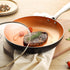 MICHELANGELO 10 Inch Copper Nonstick Frying Pan with Lid, Scratch Resistant Ceramic Coating