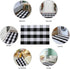 Buffalo Plaid Rug 2'x3' - Black and White Check Cotton Hand-Woven Outdoor Door Mat for Entryway