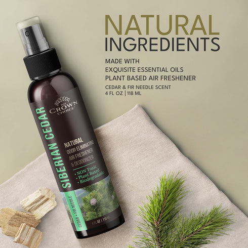 Natural Cedar Oil Spray - Non Toxic Cedar Essential Air Freshener for Closets, Rooms, Safe for Children