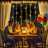 90 suddus Curtain Lights for Bedroom, Led Hanging String Light Outdoor, Fairy Curtain Lights Indoor for Christmas