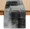 Winotic Black Grey Watercolor Table Runner 72 Inches Long, Art Abstract Modern Table
