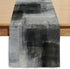 Winotic Black Grey Watercolor Table Runner 72 Inches Long, Art Abstract Modern Table