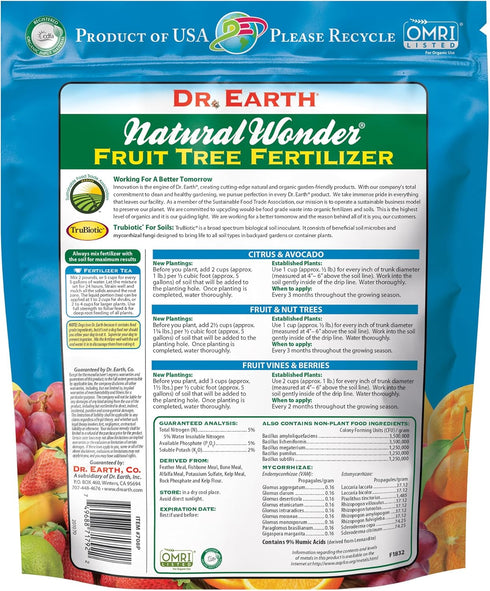Dr. Earth 4lb 5-5-2 Natural Wonder Organic Fruit Tree Fertilizer
