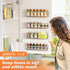 Spice Rack wall mounted 4 Pack, Space-Saving Spice Organizer for Spice Jars and Seasonings,Screw or Adhesive Hanging Spice Rack Organizer for Your Kitchen Cabinet,or Pantry Door,Chrome by Bunoxea