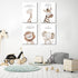 4Pcs Nursery Bible Verse Animal Canvas Wall Art Funny Cute Safari Animals Christian Painting Picture Wall Decor Lions