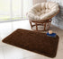 Chicrug 2x4 Feet Soft Plush Fluffy Runner Rug for Bedroom Living Room, Non-Shedding Shag Carpet, Coffee
