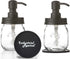Black 12oz Mason Jar Soap and/or Lotion Dispensers for Hand Sanitizer, Liquid