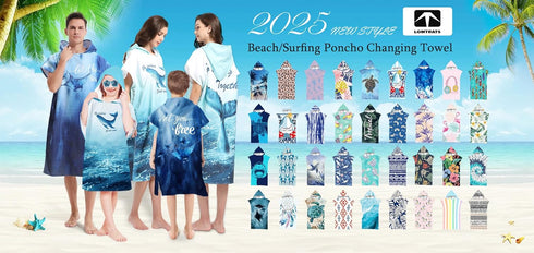 LOMTRATS Women,Swimming Quick Dry Surf Poncho Changing Towel Robe Hoodie for Men Beach Surfing Diving Home Hot Springs