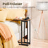 Set 2, Simple Trending C Shaped Side Table, End Table of Sofa Couch Table TV Tray for Living Room, Small Space, Rustic