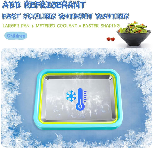 Nenkarn Frozen Mini Rolled Ice Cream Maker, Yogurt Rolls Tray, Instant Cold Plate Ice Cream Maker, Homemade DIY