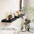 16 Inch 2 Pack, Fun Memories Floating Shelves - Deep Rustic Black Wooden Wall Shelves - Extra Deeper & Thicker Wall