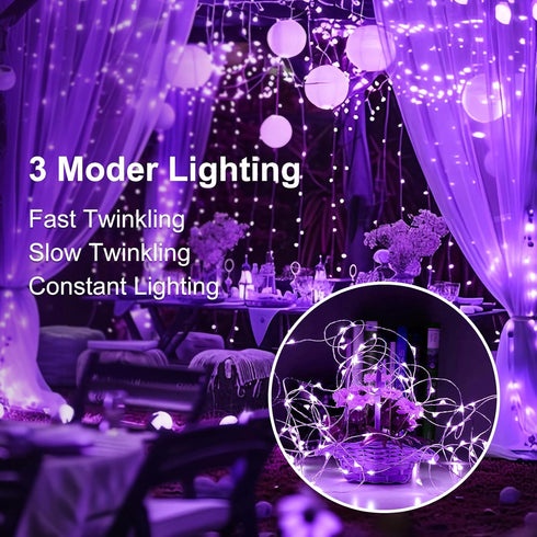 7FT 20LED 12 Pack) Fairy Lights,Silver Wire String Lights Waterproof,Battery Operated Firefly Starry Moon Lights