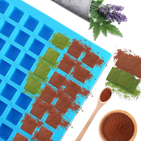 Silicone Candy Molds, 2 Pack 126-Cavity Mini Square Chocolate Molds for Gummy Jelly Truffles, Pralines, Caramels