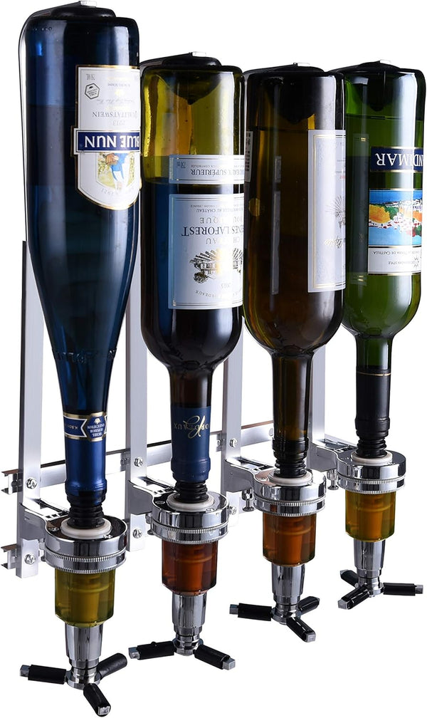 4 Bottle Wall Mounted Liquor Dispenser Bar Butler Bracket Solo Optic Spirit