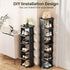 8-Tier Closets Kitstorack Vertical Plastic Shoe Rack, Freestanding Stackable Storage Organizer for Small and Tight