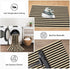 Black and Tan Outdoor Rug 24"x35", Washable Reversible Striped Door Mat, Hand-Woven Farmhouse Throw Rug