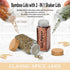 Glass Spice Jars with Bamboo Airtight Lids, 6 Pack, 4 oz Square Bottles with Shaker Lids