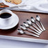 KEAWELL Premium Louise Demitasse Espresso Spoons, 18/10 Stainless Steel, Dishwasher Safe (4.7 inches, 6)