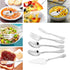 HaWare Stainless Steel Silverware Serving Set, 5 Pieces, Pearled Edge Hostess Set for Buffet Party Kitchen, Dishwasher