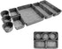 8pcs Drawer Organizers, Grey Separators and Storage Box, Foldable Drawer Dividers for Tool Containers, Toy Basket