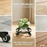 12" AMAGABELI GARDEN & HOME Metal Plant Caddy Heavy Duty Plant Stand with Wheels Wrought Iron Potted Brake Flower Pot