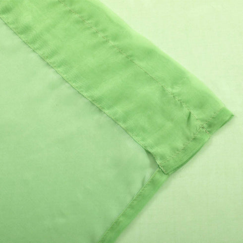GYROHOME Basic Rod Pocket Sheer Voile Curtain Set of 2 Panels, Sunlight Filtering for Living Room (Green 52x84 inch)