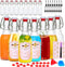 QAPPDA 16 Pack 8 oz Swing Top Glass Bottles with Stoppers, Flip Top Brewing Bottles for Homemade Kombucha and More