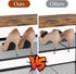 4 Closet 3 Closet Garden you Shoe Rack for Narrow Tiers, Small Shoe Rack with Brown Wooden Tabletop, Adjustable Metal