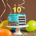 10th Birthday Candles Cake Numeral Candles, 3D Number Cupcake Topper Decoration for Birthday Wedding Anniversary