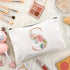 Sanwuta 2 Pcs Floral Letter Initial Canvas Tote Bags, Monogrammed Travel Cosmetic Bags for Woman Wedding Gift