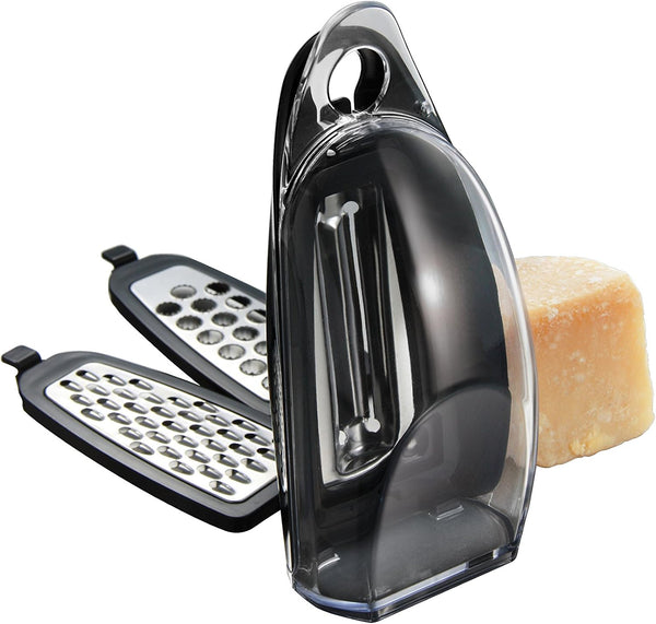 Palm Grater | Citrus Lemon Zester, Small Cheese Grater with Container, Hand Grater for Kitchen