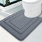 Arotive Memory Foam U-Shaped Toilet Rugs 24x20, Super Soft Absorbent Contoured Bath Mats, Dark Grey