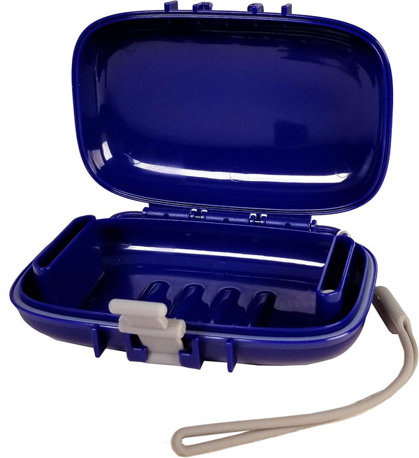 Carry-Dri EZ Travel Bar Soap Container, Durable Leakproof Soap Holder with Patented Air Vents, Compact Case
