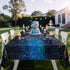 2 Pack 54'' 108'' Iridescent Galaxy Holography Tablecloth, x Color-Shifting Space Table Cover with Reflective Stars