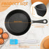 Remerry 10 Sets Cast Iron Skillets | 4 Inches Mini Black Nonstick Frying Pan Bundle with Oil Brush