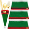 Hiboom 50 Pcs Christmas Cutlery Holders, Elf Hats Non Woven Fabric Silverware Storage Bag for Table Flatware