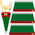 Hiboom 50 Pcs Christmas Cutlery Holders, Elf Hats Non Woven Fabric Silverware Storage Bag for Table Flatware