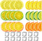 Cindeer 24 Pcs Fake Lemon Slices Blocks and 12 Pcs Fake Ice