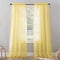 No. 918 Erica Crushed Sheer Voile Curtain Panel, 51" x 95", Yellow Rod Pocket