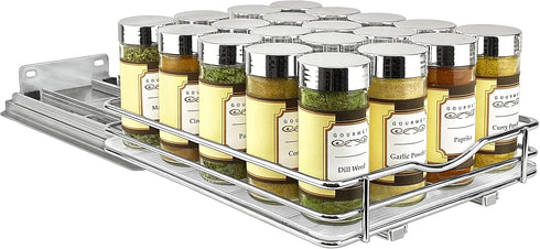 8-3/8 inch 1 LYNK PROFESSIONAL Pull Out Spice Organization for Cabinets - Wide Spice Rack for Inside Cabinets, Slide