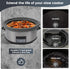 Slow Cooker Liners, Reusable & Leakproof Silicone for 7-8 QT Crock Pot, Dishwasher Safe, BPA Free (Grey)